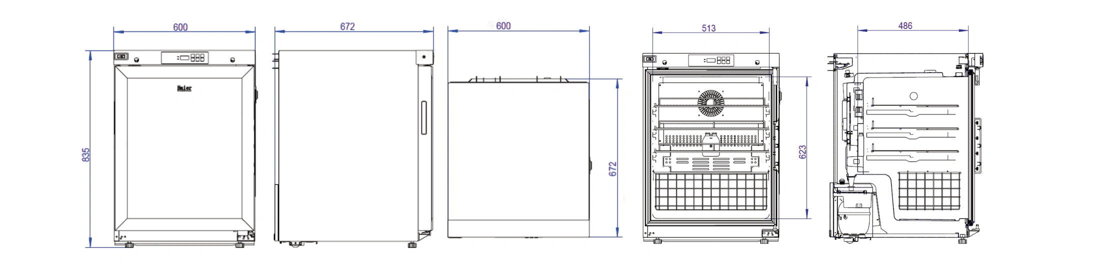Габариты фармацевтического холодильника Haier Biomedical HYC-125GE